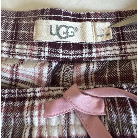 UGG Raven Plaid Flannel Long Sleeve Button Down Top with Long Pants Pajama Set S - Picture 14 of 14